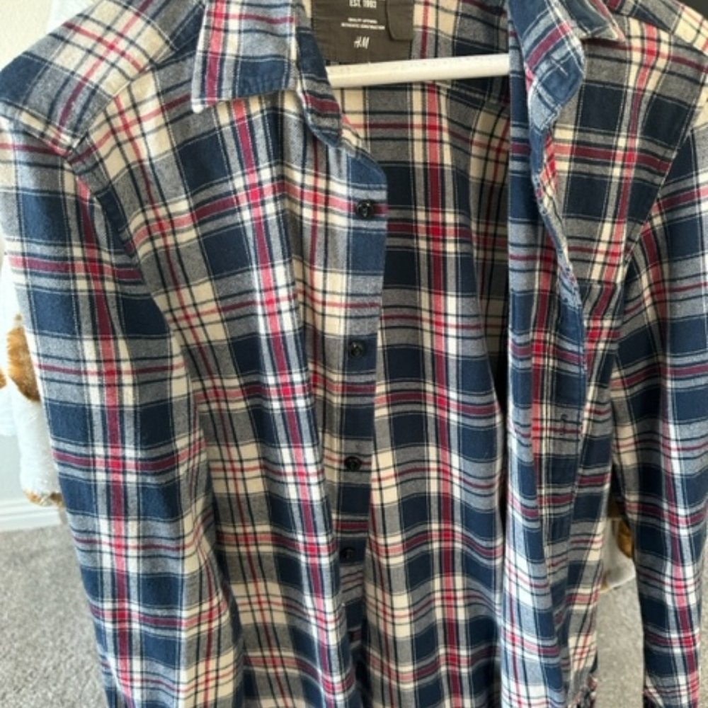 Men's plaid long sleeve